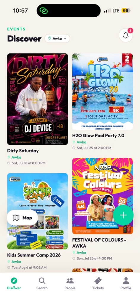 Jubilq App Discover Screen